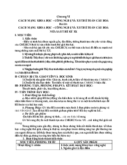 Giáo án Lịch sử 12 Bài 10 Cách mạng khoa học-công nghệ và xu hướng toàn cầu hóa nửa sau thế kỉ XX mới nhất