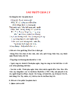 Sau phút chia ly – nội dung, dàn ý phân tích, bố cục, tóm tắt