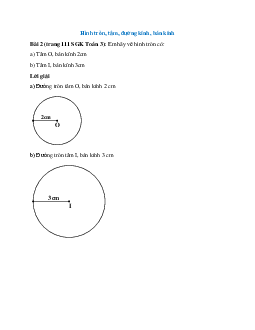 Vẽ hình tròn tâm O bán kính 2cm, cách vẽ như thế nào?