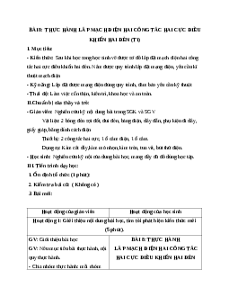 GIÁO ÁN CÔNG NGHỆ 9 BÀI 8: THỰC HÀNH LẮP MẠCH ĐIỆN HAI CÔNG TẮC HAI CỰC ĐIỀU KHIỂN HAI ĐÈN (T1) MỚI NHẤT