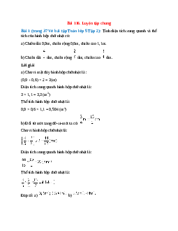 Tính diện tích xung quanh và thể tích của hình hộp chữ nhật có: Chiều dài 0,9m, chiều rộng 0,6m, chiều cao 1,1m