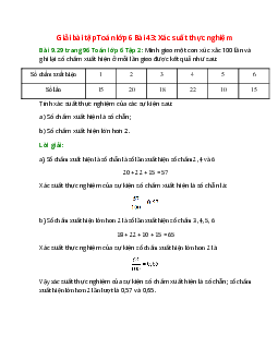 Bài 9.29 trang 96 Toán 6 Tập 2 | Kết nối tri thức Giải toán lớp 6