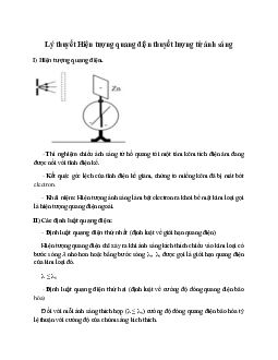 Lý thuyết Hiện tượng quang điện. Thuyết lượng tử ánh sáng (mới 2023 + 29 câu trắc nghiệm) hay, chi tiết – Vật Lí 12