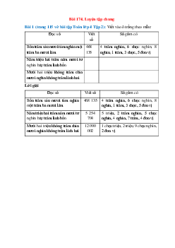 Viết vào ô trống theo mẫu Bài 1 trang 115 vở bài tập Toán lớp 4