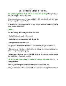 Giải SGK Địa lí 6 Bài mở đầu – Kết nối tri thức