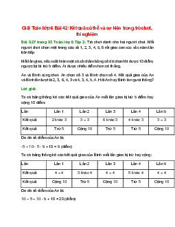 Bài 9.27 trang 93 Toán 6 Tập 2 | Kết nối tri thức Giải toán lớp 6