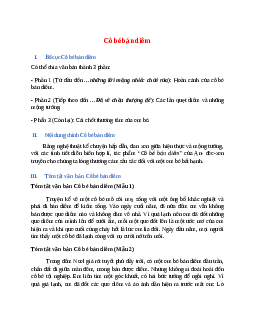 Bố cục bài Cô bé bán diêm chuẩn nhất