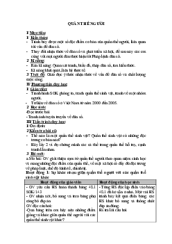 Giáo án Sinh học 9 Bài 48: Quần thể người mới, chuẩn nhất
