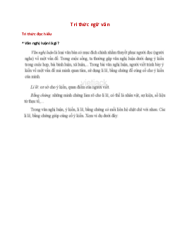 Soạn bài Tri thức ngữ văn trang 40, 41, 42 – hay nhất Chân trời sáng tạo