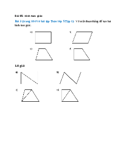 Vẽ một đoạn thẳng để tạo hai hình tam giác