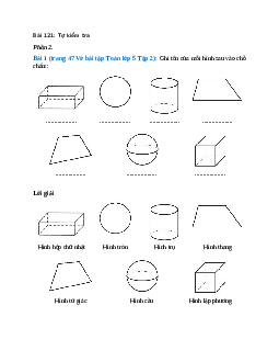 Ghi tên của mỗi hình sau vào chỗ chấm Bài 1 trang 47 Vở bài tập Toán lớp 5