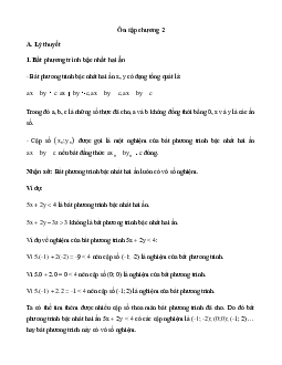 Lý thuyết Toán 10 Chương 2 (Kết nối tri thức 2024): Bất phương trình và hệ phương trình bậc nhất hai ẩn hay, chi tiết