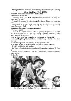 Lý thuyết Lịch sử 9: Bài 26: Bước phát triển mới của cuộc kháng chiến toàn quốc chống thực dân Pháp (1950-1953) mới nhất