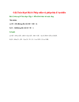Bài 1.25 trang 19 Toán 6 Tập 1 | Kết nối tri thức Giải toán lớp 6