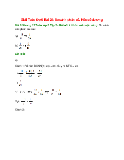 Bài 6.9 trang 12 Toán 6 Tập 2 | Kết nối tri thức Giải toán lớp 6