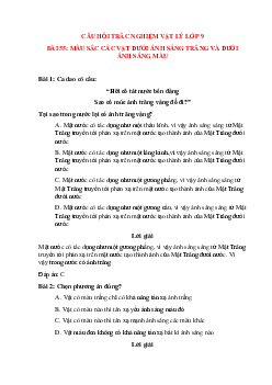 12 câu Trắc nghiệm Màu sắc các vật dưới ánh sáng trắng và ánh sáng màu có đáp án 2023 - Vật lí lớp 9