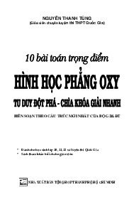 10 bài toán trọng điểm tuy duy giải nhanh Hình học Oxy