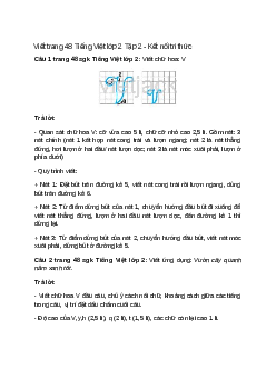 Viết trang 48 Tiếng Việt lớp 2 Tập 2 – Kết nối tri thức