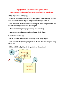 Lý thuyết Công nghệ 8 Bài 8 (mới 2023 + 10 câu trắc nghiệm): Khái niệm về bản vẽ kỹ thuật hình cắt