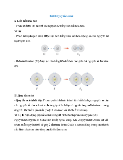 Làm sao áp dụng quy tắc octet để giải thích sự hình thành phân tử của các nguyên tử?
