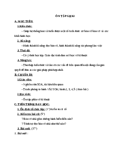 Giáo án Công Nghệ 8 Ôn tập giữa học kì 1 mới nhất - CV5555