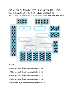 Vở bài tập Toán lớp 2 Tập 2 trang 115, 116, 117: Ôn tập phép nhân và phép chia | Chân trời sáng tạo