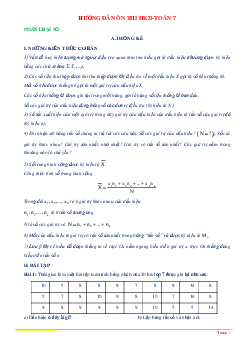 Hướng dẫn ôn thi học kỳ II Toán 7
