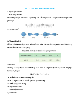 Lý thuyết Hydrogen halide. Muối halide (Kết nối tri thức 2024) hay, chi tiết | Hóa học 10