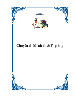 Chuyên đề Mệnh đề và tập hợp