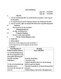 Giáo án Sinh học 10 Bài 5: Protêin mới nhất – CV5512