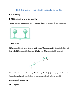 Lý thuyết Điện trường và cường độ điện trường. Đường sức điện (mới 2023 + 23 câu trắc nghiệm) hay, chi tiết – Vật Lí 11