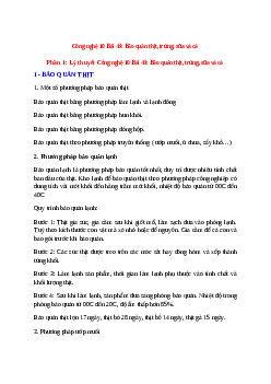 Công nghệ 10 Bài 43 (Lý thuyết và trắc nghiệm): Bảo quản thịt, trứng, sữa và cá