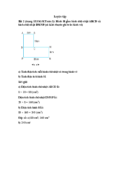 Hình H gồm hình chữ nhật ABCD và hình chữ nhật DMNP