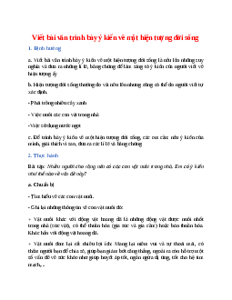Soạn bài Viết bài văn trình bày ý kiến về một hiện tượng đời sống – ngắn nhất Cánh diều
