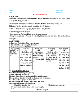 Giáo án Toán 9: Ôn tập chương IV mới nhất