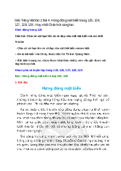 Tiếng Việt lớp 2 Tập 2 trang 125, 126, 127, 128, 129 Bài 4: Hừng đông mặt biển – Chân trời sáng tạo