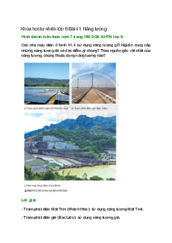 Các nhà máy điện ở hình 41.4 sử dụng năng lượng gì