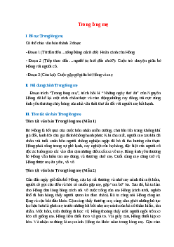 Bố cục bài Trong lòng mẹ chuẩn nhất