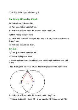 Bài 1 trang 93 Toán 6 Tập 1 | Chân trời sáng tạo Giải toán lớp 6