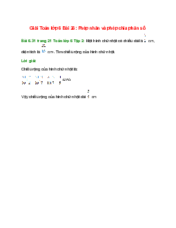 Bài 6.31 trang 21 Toán 6 Tập 2 | Kết nối tri thức Giải toán lớp 6