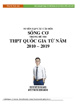 Tuyển tập các câu hỏi Sóng Cơ trong đề Quốc Gia 2010 - 2019