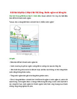 Quan sát hình 18.2, hãy cho biết điều kiện để hình thành nước ngầm