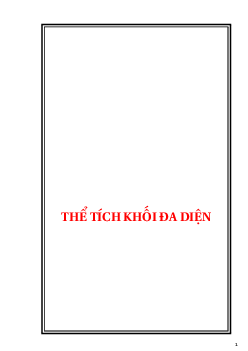 Chuyên đề thể tích khối đa diện phần 1