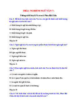 Trắc nghiệm Những trò lố hay là Va-ren và Phan Bội Châu có đáp án – Ngữ văn lớp 7