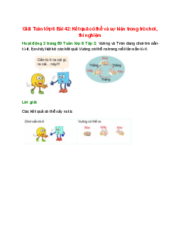 Hoạt động 2 trang 89 Toán 6 Tập 2 | Kết nối tri thức Giải toán lớp 6