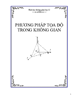 Gắn hệ toạ độ Oxyz để giải các bài toán hình học không gian