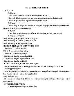 Giáo án Sinh học 12 Bài tập chương 2 mới nhất - CV5512