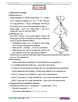 Lý thuyết và bài tập về mặt nón có đáp án chi tiết