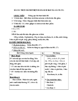 GIÁO ÁN CÔNG NGHỆ 6 BÀI 22: THỰC HÀNH TRỘN DẦU GIẤM RAU XÀ LÁCH (T1) MỚI NHẤT – CV5555