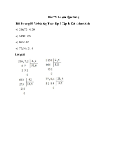 Đặt tính rồi tính 216,72 : 4,20